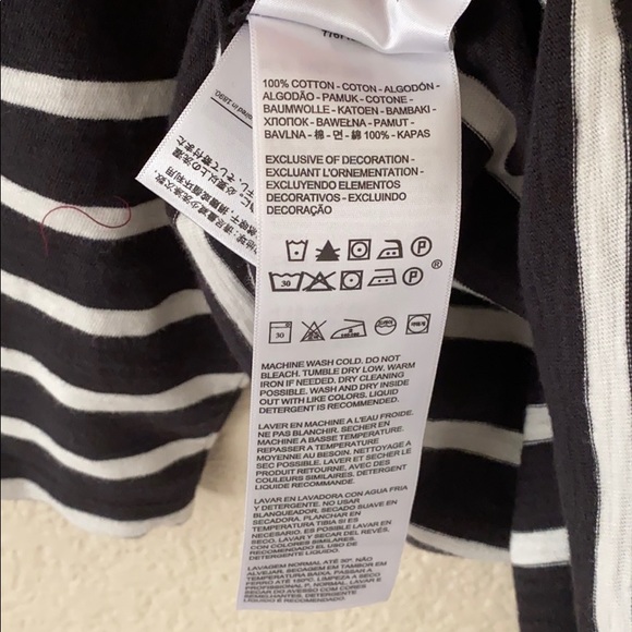 LEVI’S Women’s Black & White Striped Long Sleeve Top Plus Size 3XL NWT - Picture 7 of 12